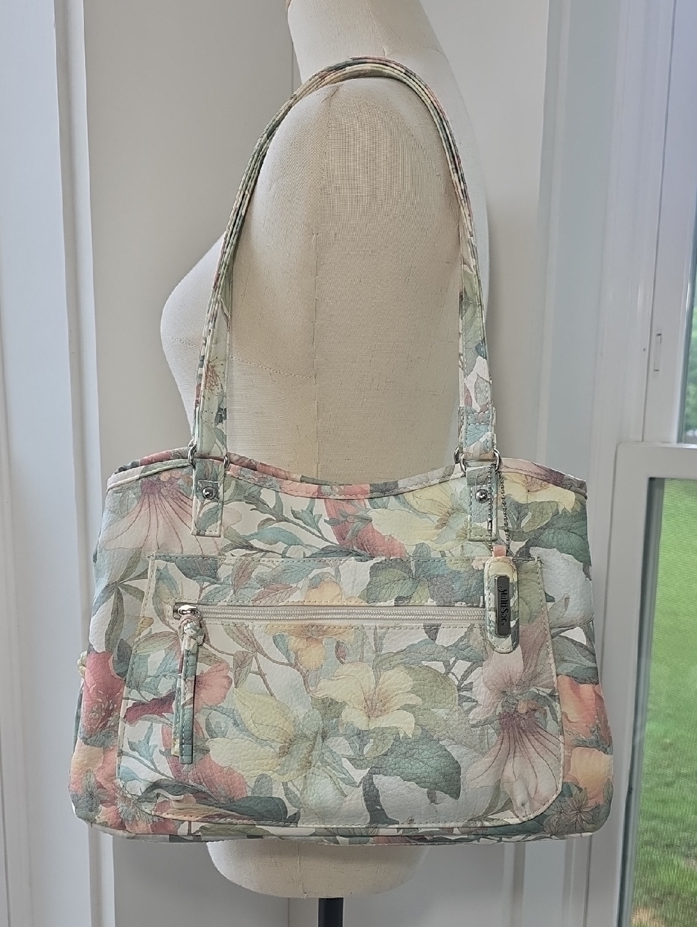 MultiSac Lorraine Tote Bag In a Soft Watercolor Floral Print